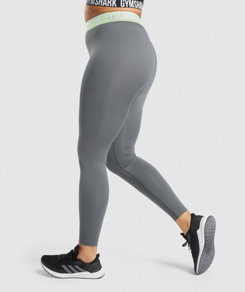 Women's Gymshark Fit Seamless Leggings Grey | NZ 3LHRAW